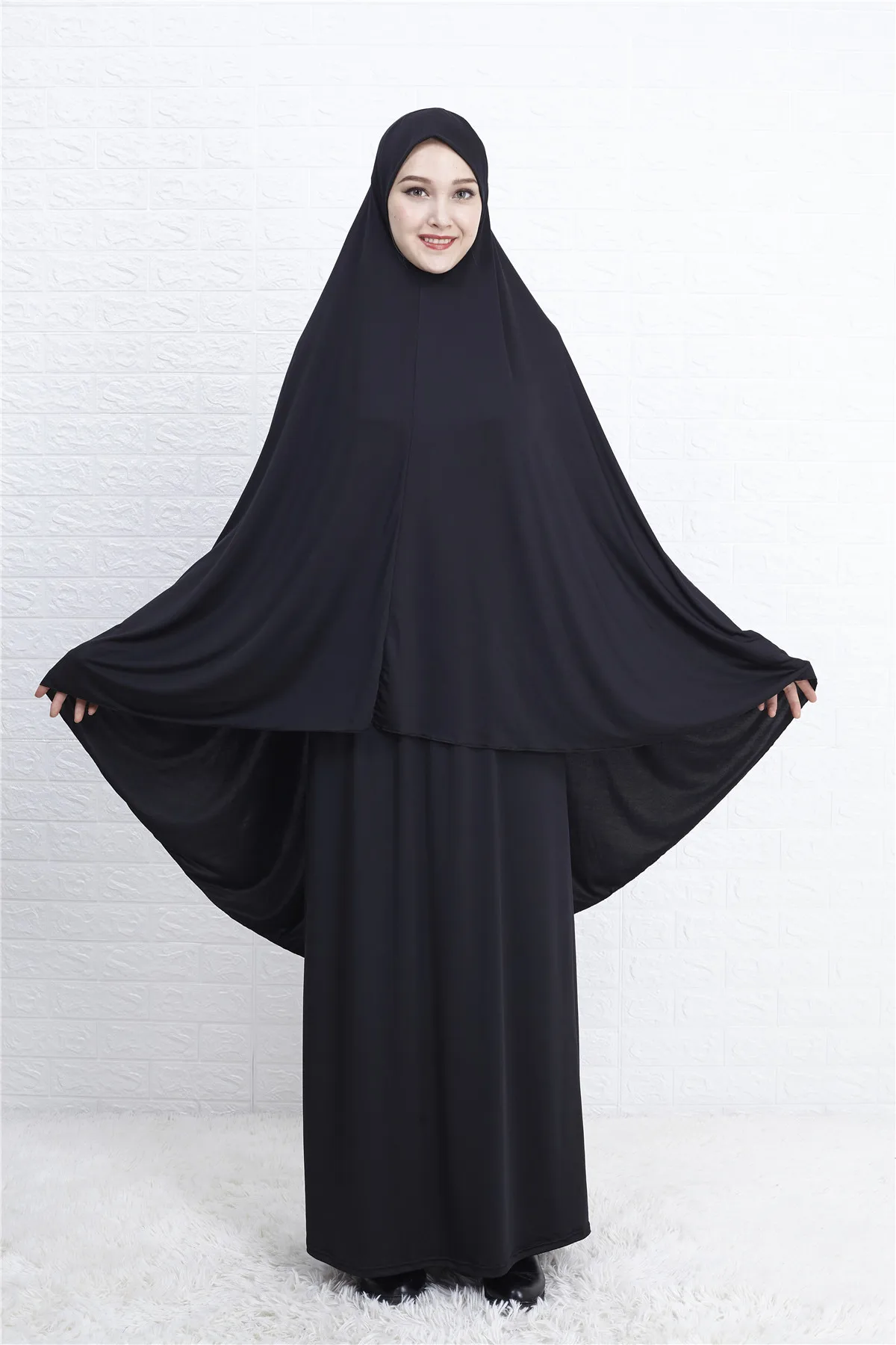 

Eid Muslim Prayer Garment Sets Women Ramadan Hijab Dress Islamic Clothing Dubai Turkey Namaz Long Khimar Musulman Jurken Abaya