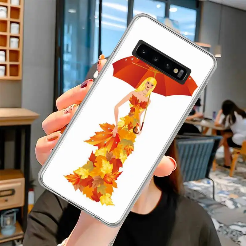 

Simple Maple Leaf Phone Case For Samsung S6 S7 S7 edge S8 S8 Plus S9 S9 Plus S10 S10 plus S10 E(lite)