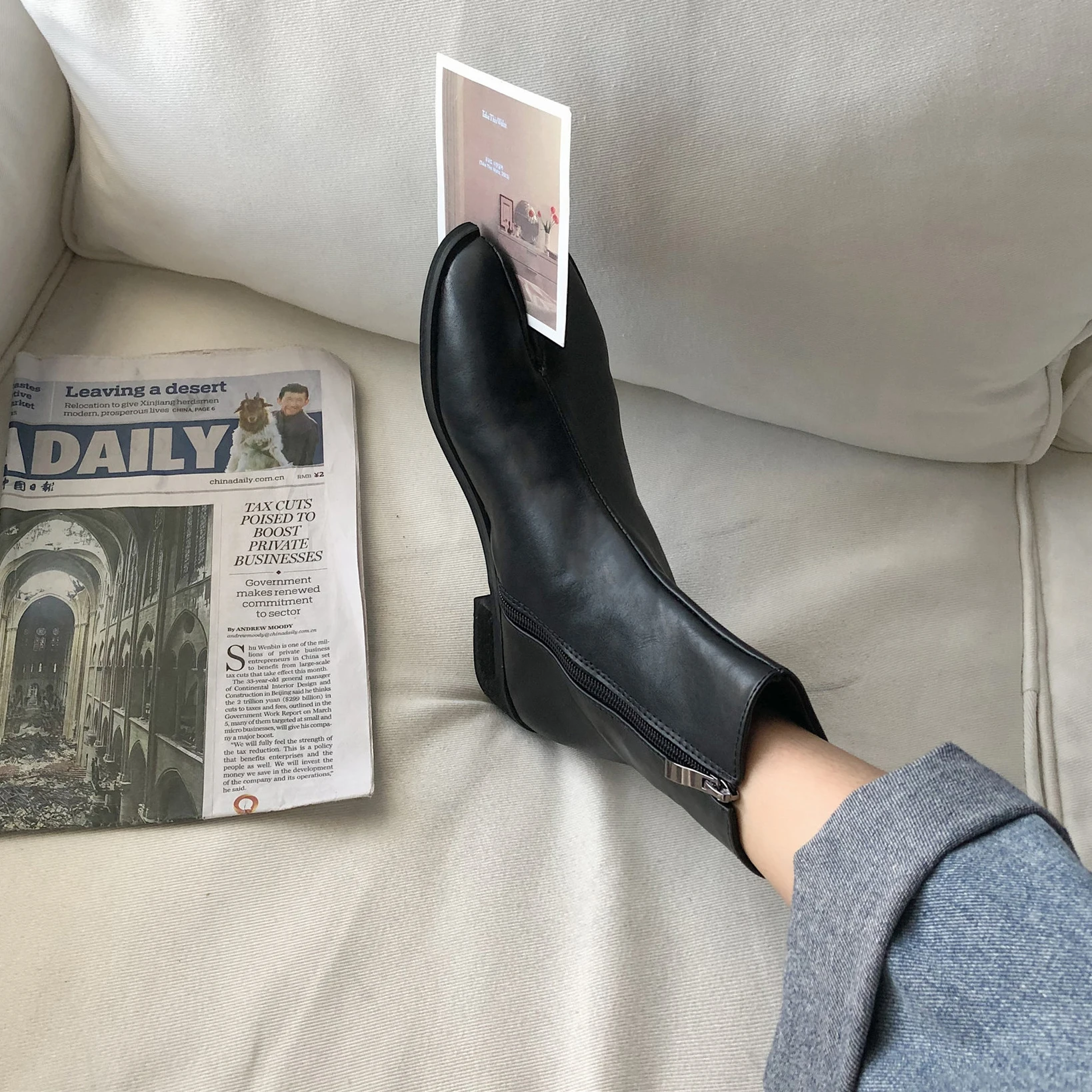 Новинка 2019 года ботинки Челси в японском стиле таби ниндзя фирменный дизайн