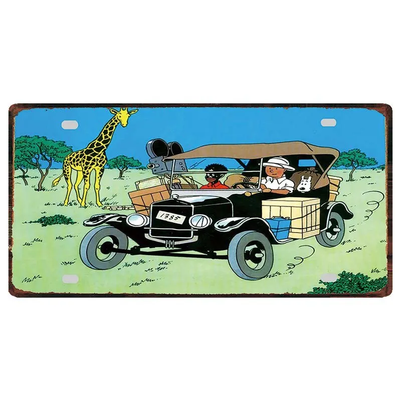 30x15 см любовь Тинтин мультфильм смешной комикс винтажный металлический знак