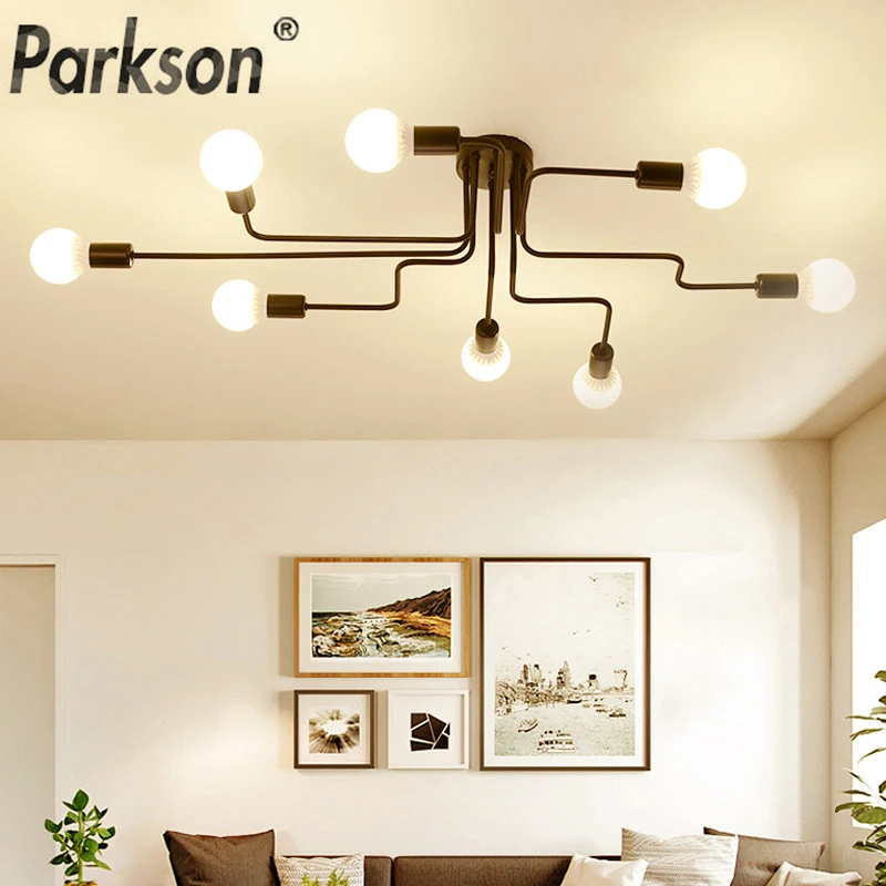 4/6/8 современный скандинавский Винтаж потолочный светильник Lamparas E27 220V