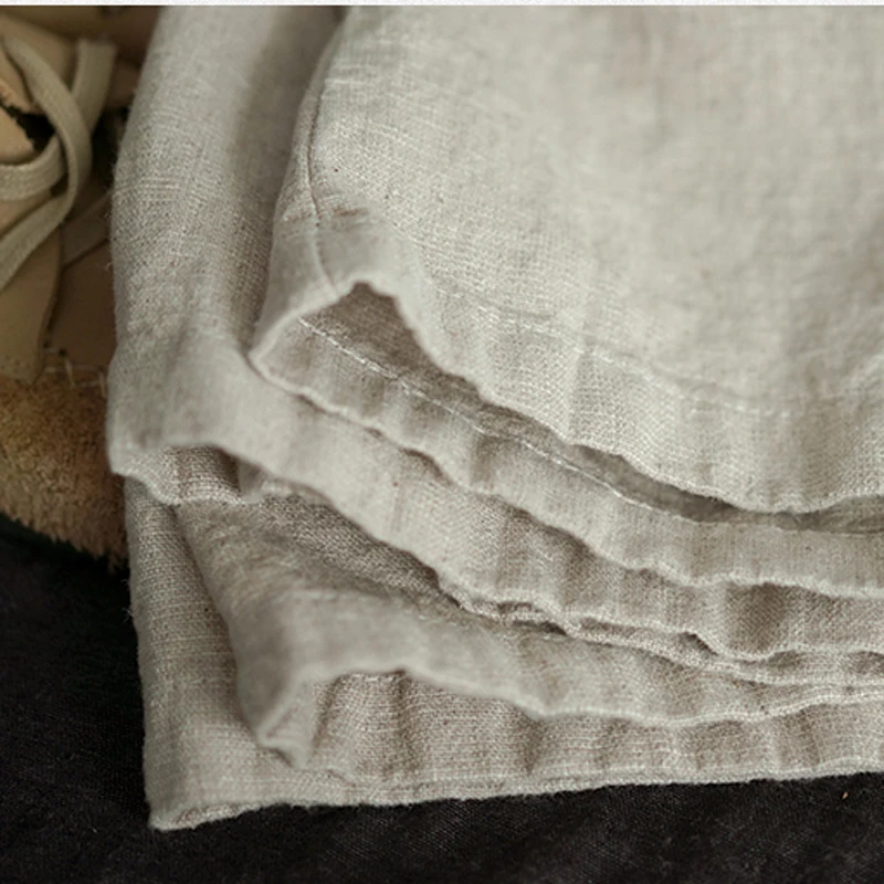 

Women Wide Leg Bottom Pants Cotton Linen Embroidery Retro Vintage Big Loose Oversized New for Spring B01201421