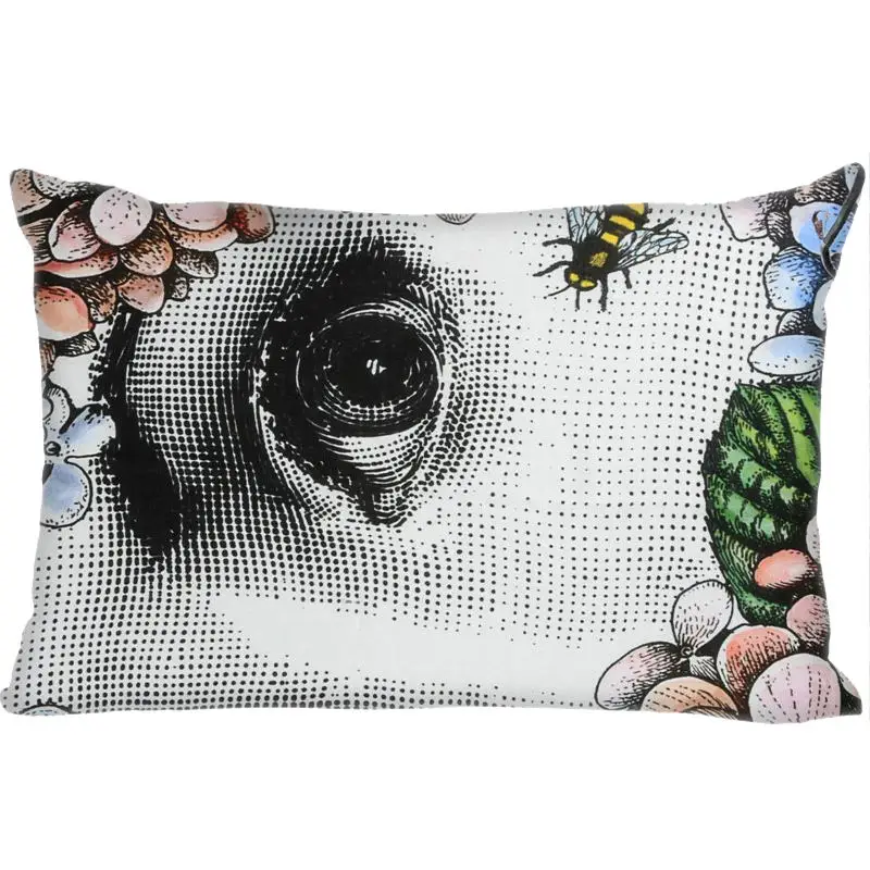Новое поступление, Лучший милый чехол для подушки rosenthal Piero fornasetti, прямоугольная Наволочка на молнии, индивидуальный чехол для подушки 45x35 см(с одной стороны), Прямая поставка - Цвет: 21