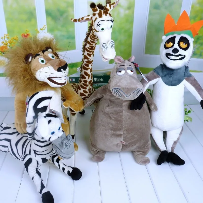 Милые плюшевые игрушки в виде животных из джунглей мягкие Пингвин леопардовые