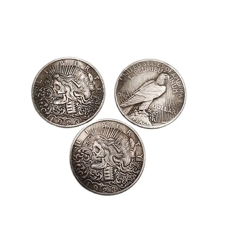 Юбилейная монета Хобо коллекция 1923 года памятная в виде короны с черепом для