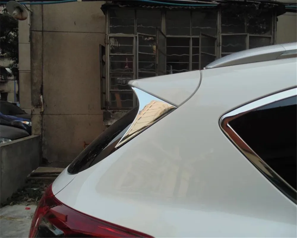 Для Mazda CX-5 CX5 2013 2014 2015 2016 хромовое заднее окно спойлер крышка боковая треугольная