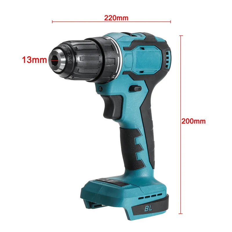 

18V 90Nm Electric Cordless Drill Brushless Impact Drill Electric Screwdriver Power Tools Rechargeable For Makita Battery