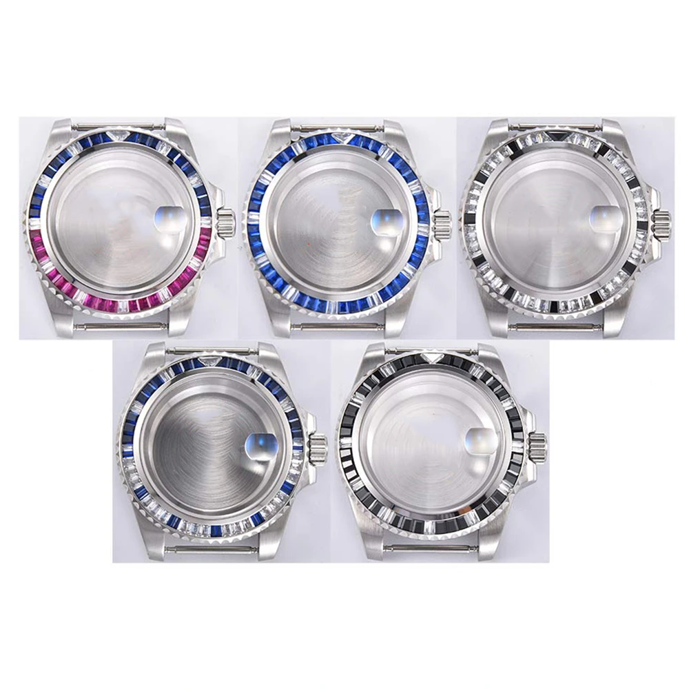 

Fashion Watch Case Replacement Stainless Steel 40MM 5ATM Case for ETA 2836 for Miyota 8215 for Mingzhu 2813 Watch Repair Part
