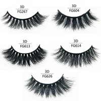 flash girl wholesale good quality 3d 100 real mink natural thick fake eyelashes handmade lashes makeup extension