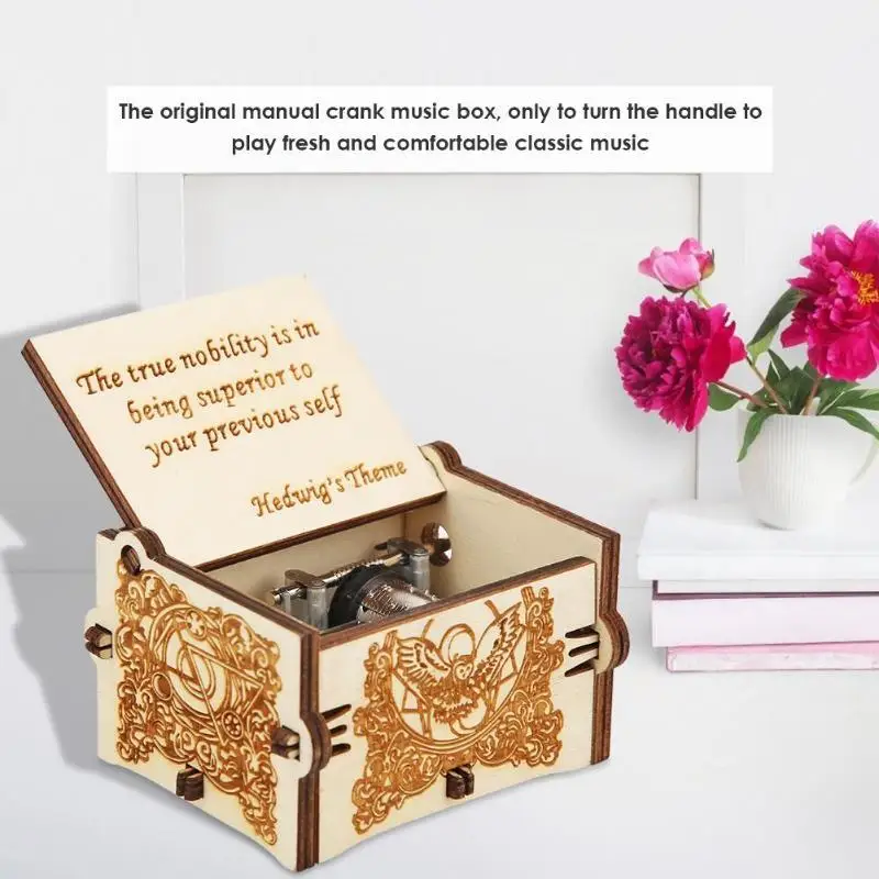 Ретро деревянные музыкальные шкатулки цитаты знаменитостей Березовая фанера