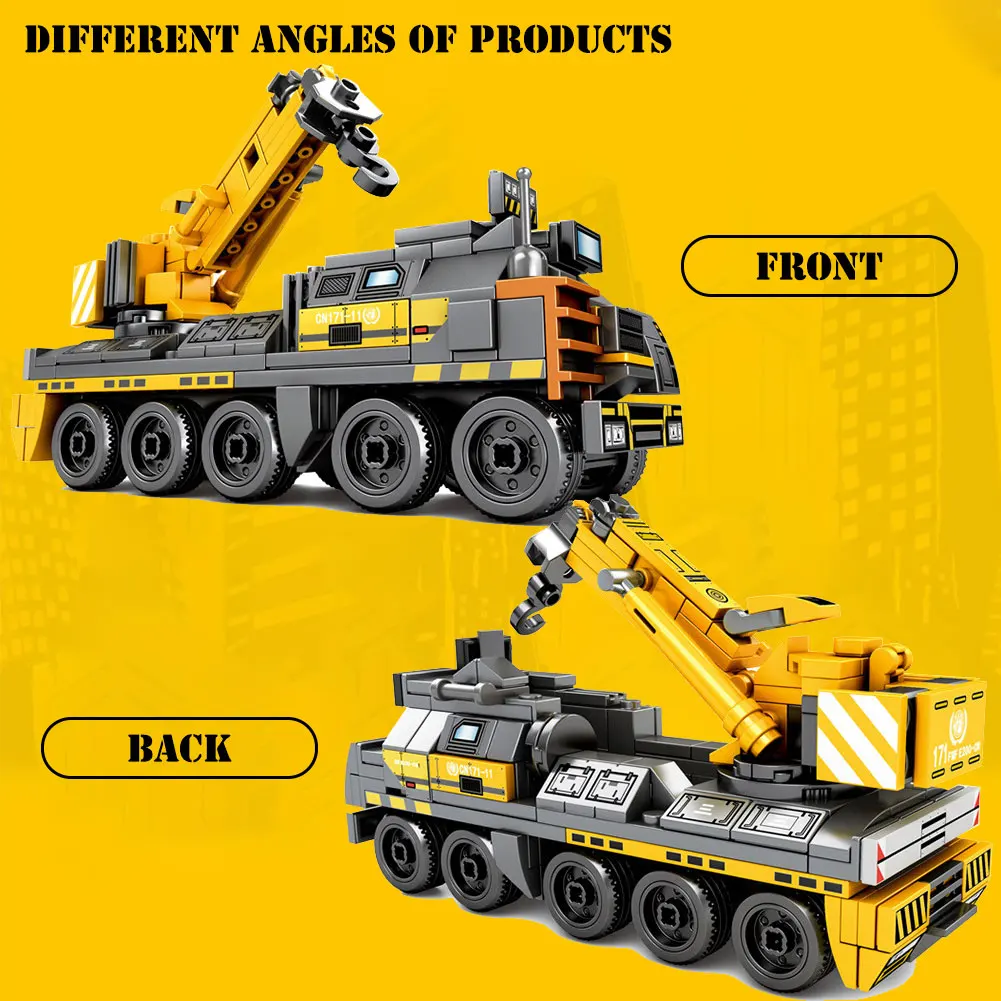 

BZDA Engineering Truck Building Blocks CN171 Crane Car Model Wandering Earth Car Toys Bricks For Boys Birthday Gifts