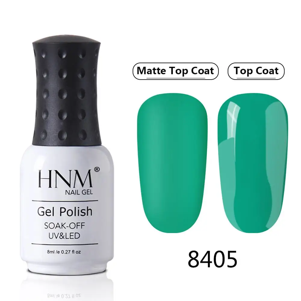 8405 HNM Green Yellow Matte Effect Gel Nail Polish Need Matt Top Coat Base Semi Permanent UV LED Lamp Hybrid Varnishes Lacquer Gellak - Color: 8405