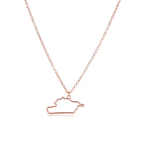 1 hollow asia syria map state geography necklace outline city hometown geometric souvenir clavicle pendant necklace jewelry