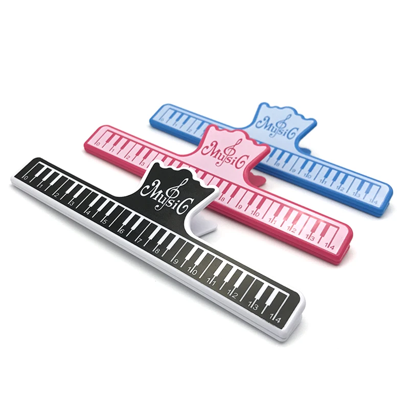 Цветной пластиковый держатель для музыки фиксированный зажим бумаги гитары