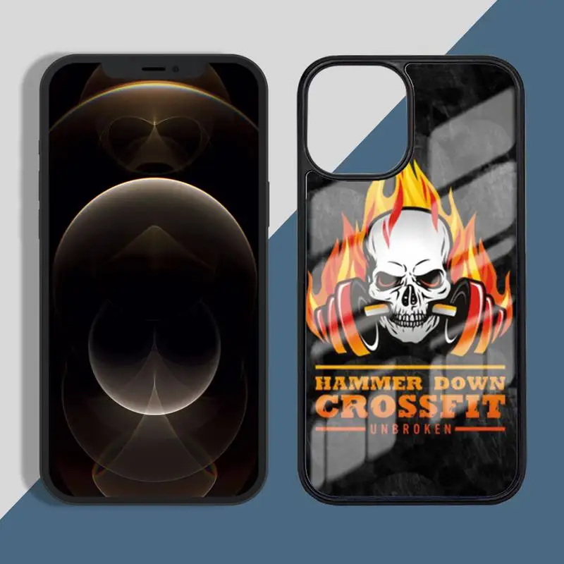 

keep calm and crossfit Phone Case PC for iPhone 11 12 pro XS MAX 8 7 6 6S Plus X 5S SE 2020 XR