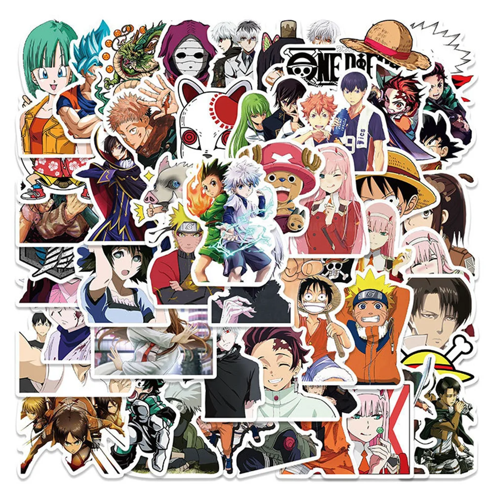 

10/30/50PCS Anime Collection Graffiti Sticker Laptop Guitar Skateboard Water Cup Removable Waterproof Sticker Wholesale