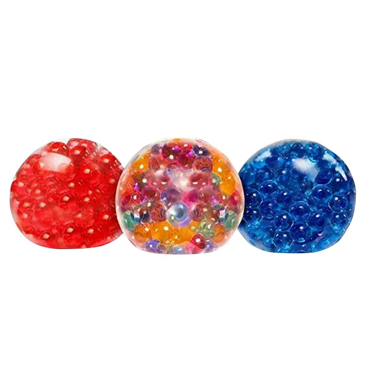 6 5 см антистресс с украшением в виде кристаллов Vent сжимает цветные бусы мяч 3 шт.
