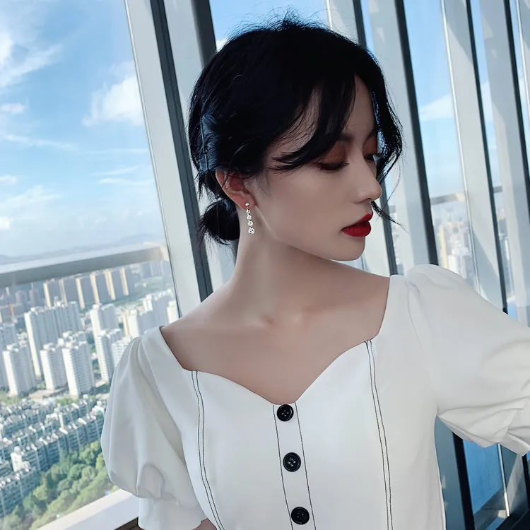 Модные и высококачественные серьги с кристаллами из циркона праздвечерние чные