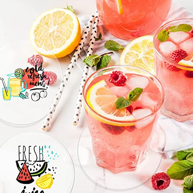 Прозрачные Акриловые заготовки 50 шт. круглые украшения акриловые круги диск для