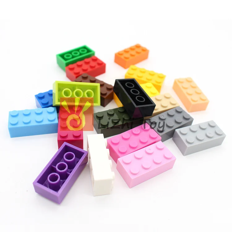Lizhi MOC 3001 Кирпич 2x4 DIY просвечивающие строительные блоки Развивающие детские