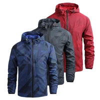 mens hiking jacket windbreaker quick dry climbing coat impermeables thin hooded coat outdoor sportswear for camping and tourism