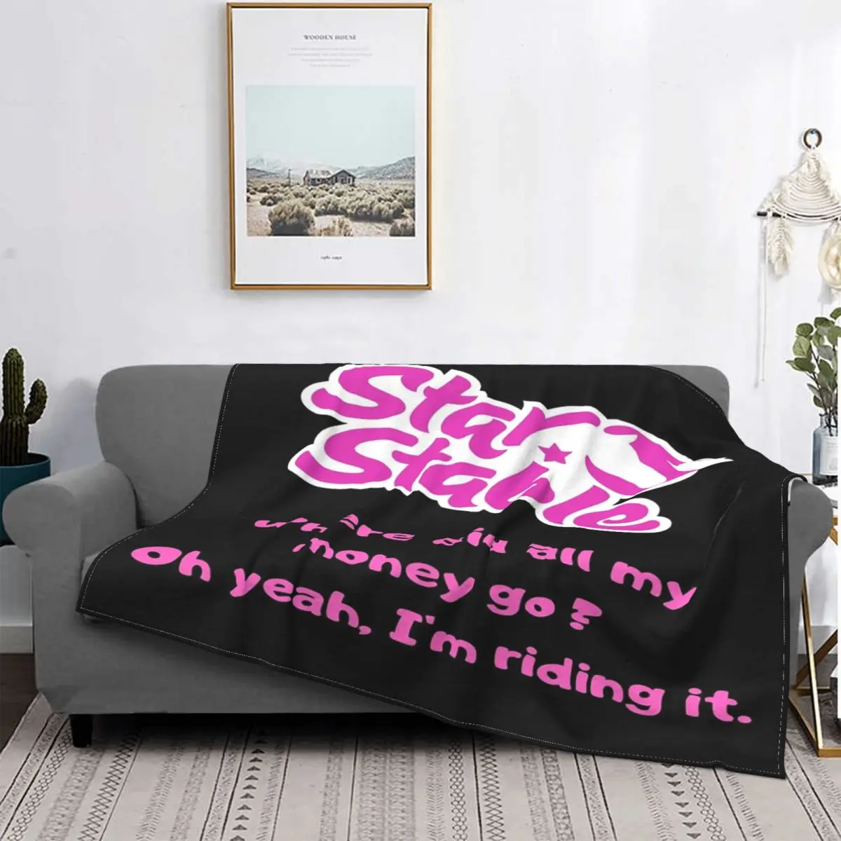 

Star Stable 2-colcha a cuadros para cama, cubierta de playa, manta con capucha, colchas para camas