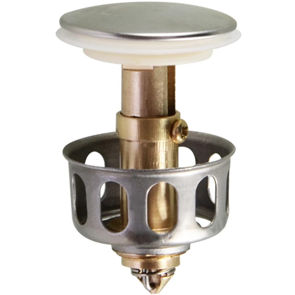 

Universal Wash Basin Bounce Drain Filter Sink Drain Vanity Stopper Bathtub Bathroom Plug Trap Hair Catcher Faucet Accessories
