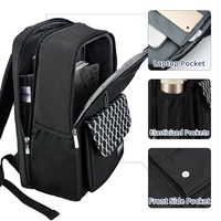 men backpack thin back pack slim laptop backpack men office work business bag unisex black