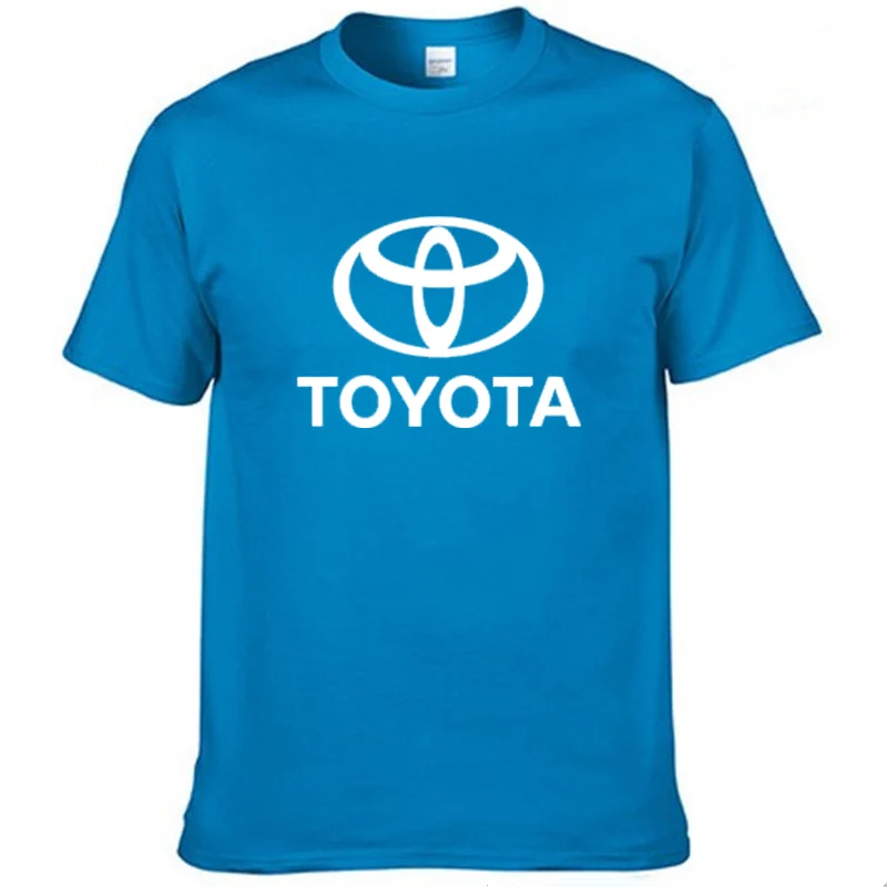 Мужская футболка с коротким рукавом и логотипом Toyota летняя повседневная