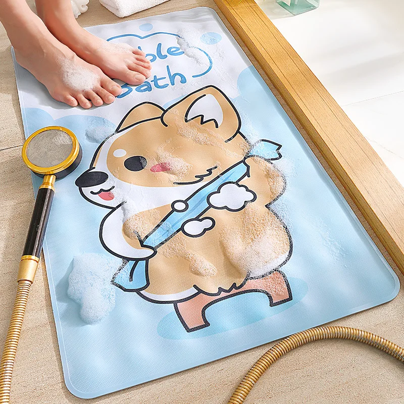 

Baby Kid Safety Tub Shower Non Slip Bath Mat TPR Suction Massage Foot Pad Skid Proof Anti Bacterial Mildew Resistant Bathtub Mat