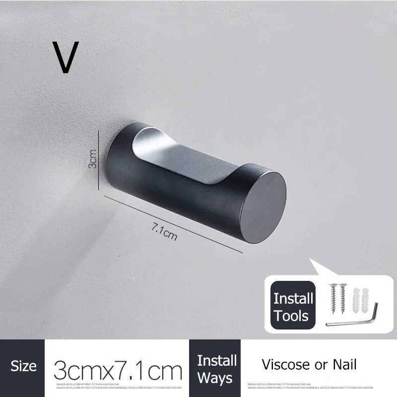 Черные крючки из нержавеющей стали SUS304