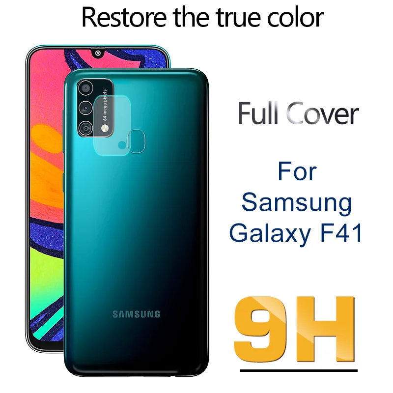 

Пленка для объектива камеры Samsung Galaxy F41, мягкое закаленное стекло на F 41, 41F, 9H, Взрывобезопасное полное покрытие, защитная пленка