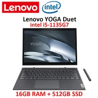 lenovo yoga duet 2 in 1 laptop 2021 new 2k touch tabletkeyboard notebook intel i5 1135g7 16g 512gb ssd thunderbolt 4 ultraslim