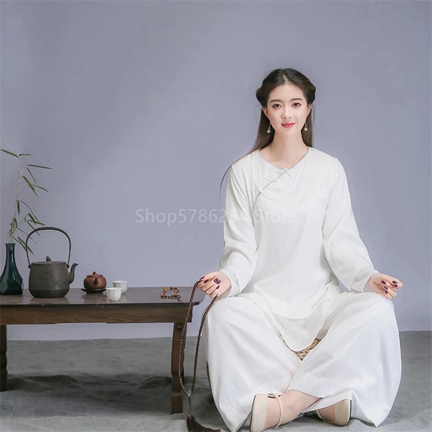 Блузка женская с длинным рукавом хлопковая широкими штанинами | Тематическая