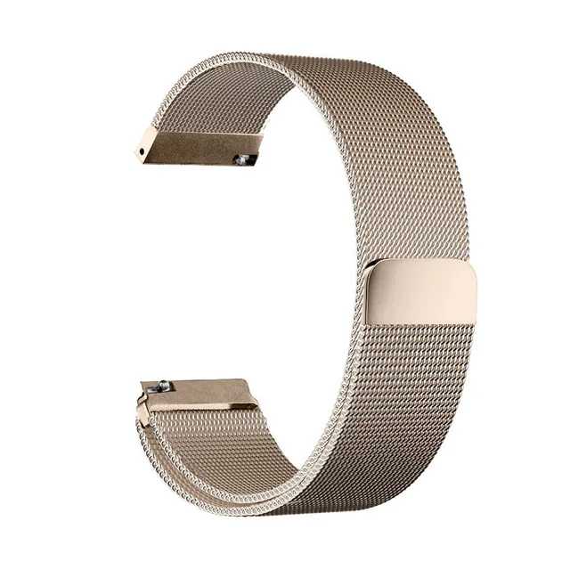 Champagne Миланский ремешок из нержавеющей стали для Huami Amazfit Bip BIT Lite Молодежные умные часы быстросъемные шпильки металлический браслет - Цвет: Champagne