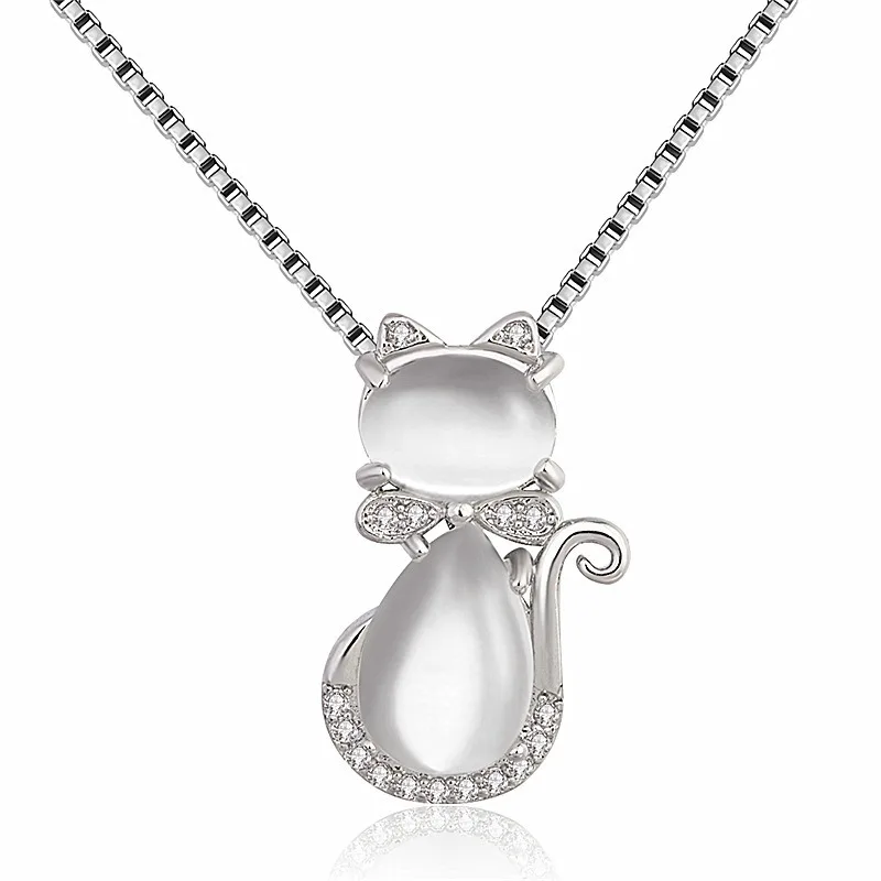 Цепочка с подвеской в виде кошки из нержавеющей стали | Украшения и аксессуары