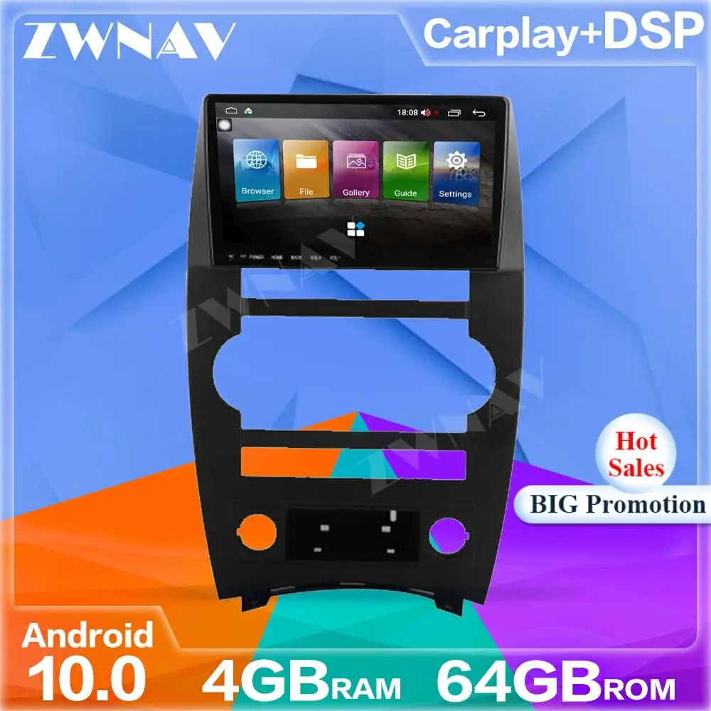 DSP Carplay Android 10 экран мультимедийный плеер для Jeep Commander 2007-2019 GPS навигация Авто Аудио