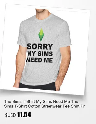 The Sims/футболка The Sims Plumbob, футболка, Милая футболка с принтом, модная футболка с коротким рукавом, большой размер, 100 хлопок, Мужская футболка