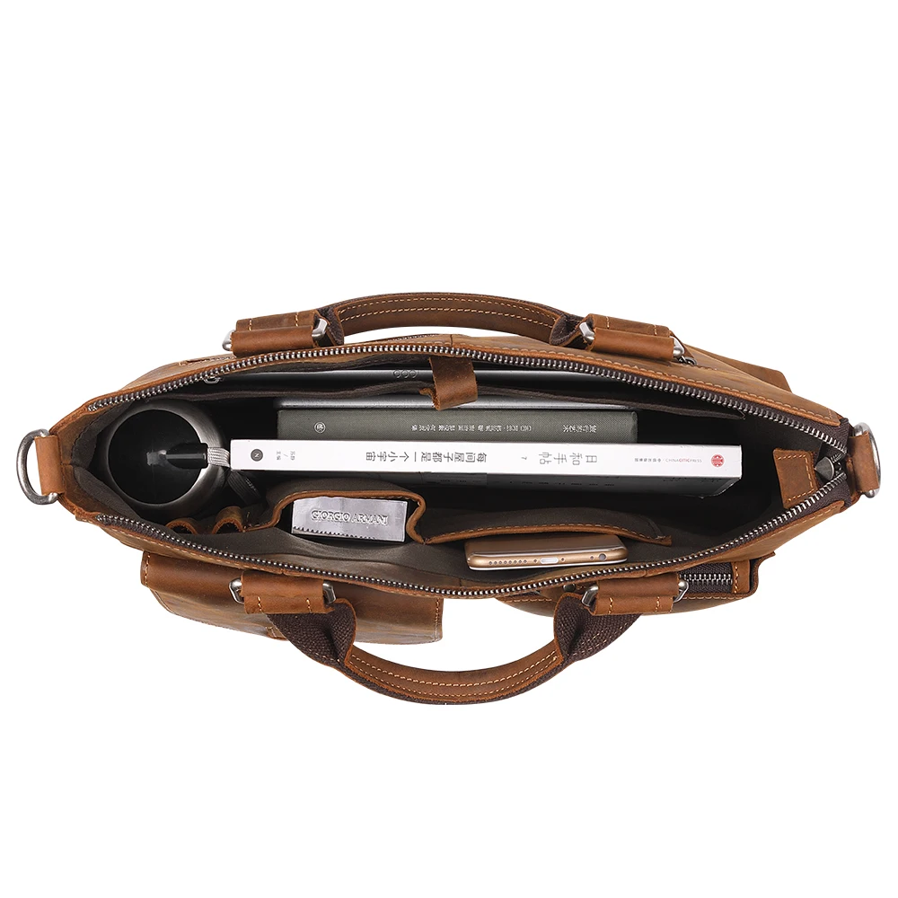 JOGUJOS Роскошный дизайнерский мужской портфель s из натуральной кожи обновленный