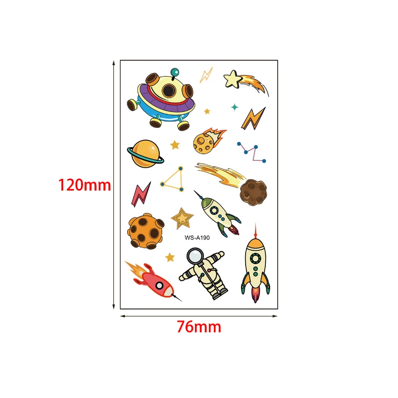 Детская Татуировка Вселенная Космос космический человек ракета звезда наклейка
