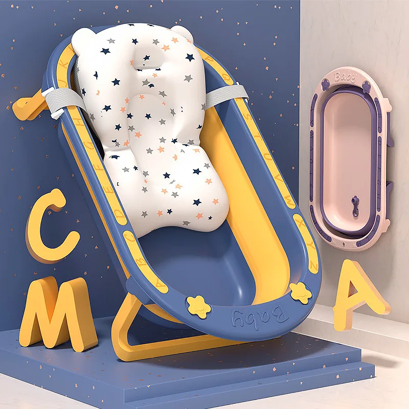 

Детская ванна Складная практичная Нескользящая стабильная домашняя большая ванна для новорожденных Детские принадлежности 26 букв круглый удобный дренаж