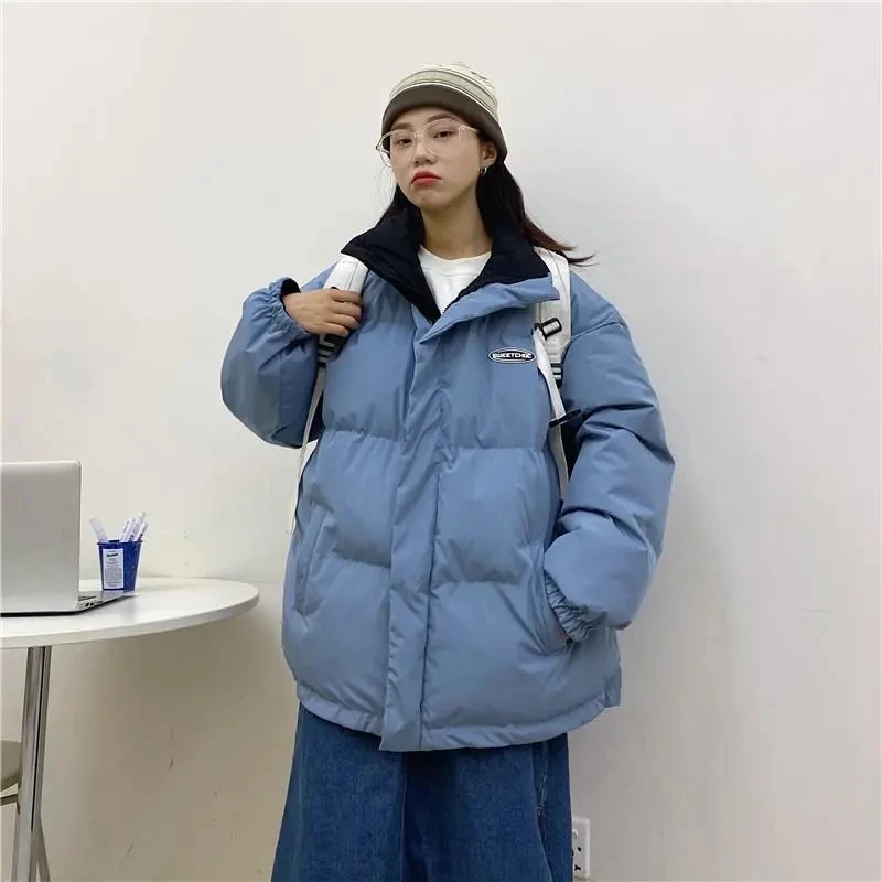 

Two-sided Coats Women's 2021 Winter New Loose Students All-match Thickened Bread Outerwear Cotton-padded Clothes