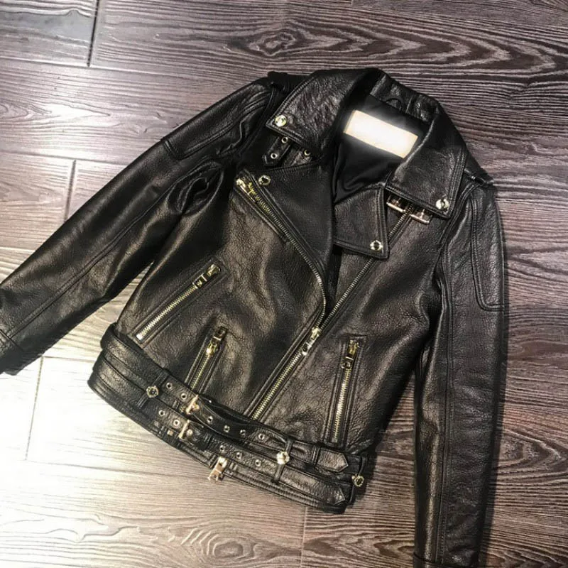 Весенняя белая Роскошная куртка из овечьей кожи Женская приталенная Куртка Jaqueta