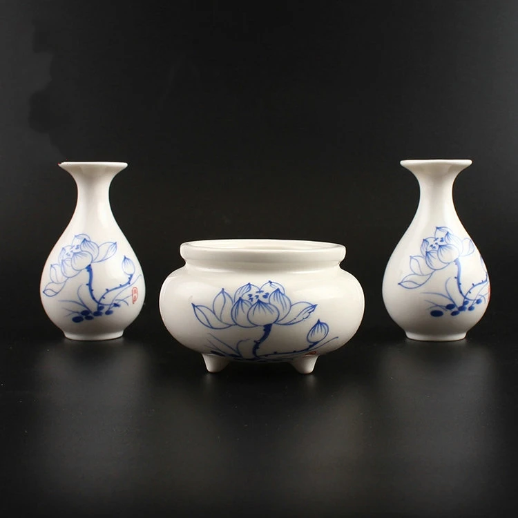 Collection Fine China Jingdezhen Blue And White Porcelain Bottle Vase Incense Burner Censer Exquisite Pot | Дом и сад