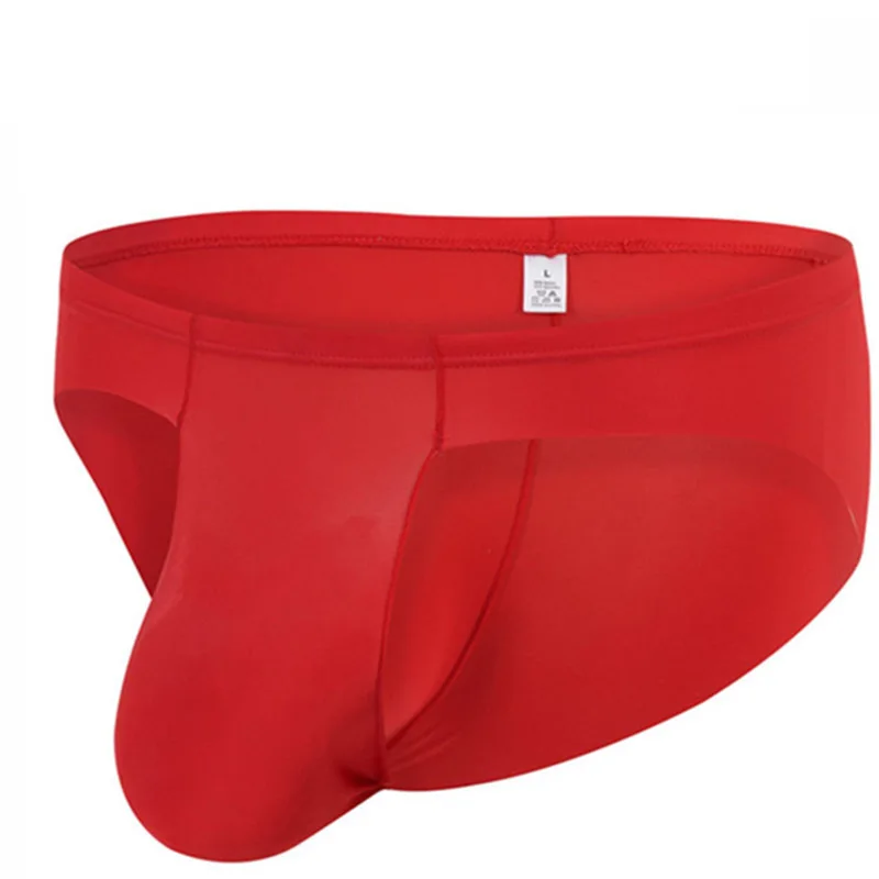 

Sexy Mens Underwear Elephant Nose Bulge Pouch Men Briefs Lingerie Underpants Shorts Transparent Breathable Ice Silk Male Panties