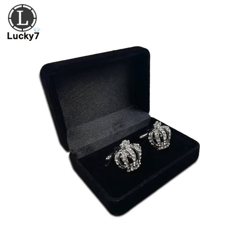 Черный бархат запонки Подарочная коробка Для мужчин рубашка Запонки переноски