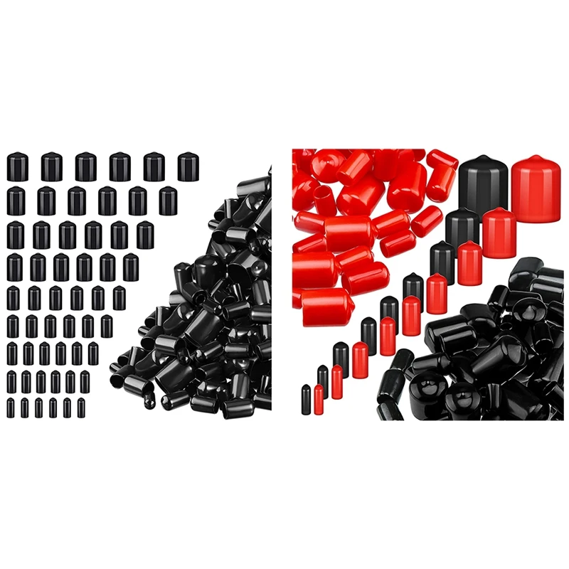 

Vinyl Elastic End Cap Bolts Screws Rubber Thread Protection Safety Caps 9 Sizes 2/25 to 4/5 Inches