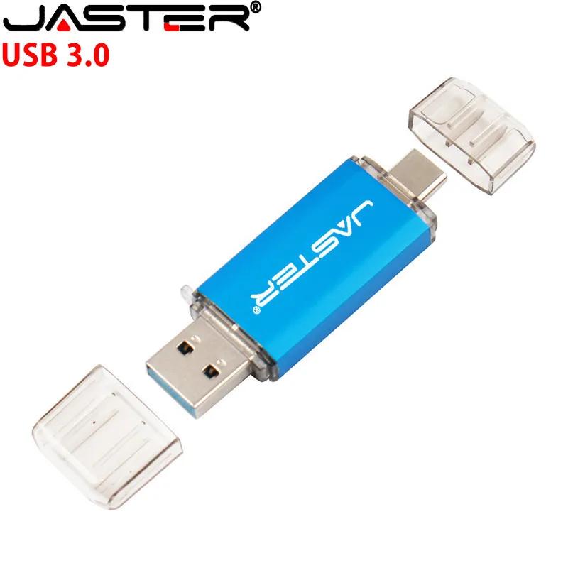 

JASTER 2 in 1 USB 3.0 Type-C OTG Flash Drive 128GB 64GB 32GB cel USB Pendrive 16GB memoria Stick Pen Drive for Type C Devices