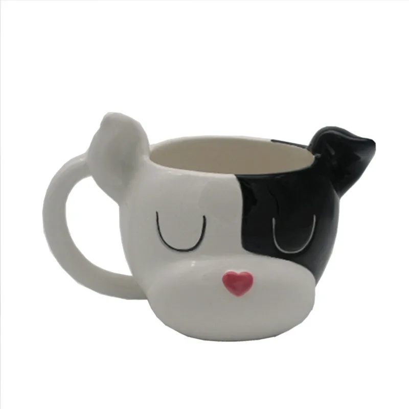 Чашка с рисунком кота и собаки чашка для кофе молочная завтрака Расписанная