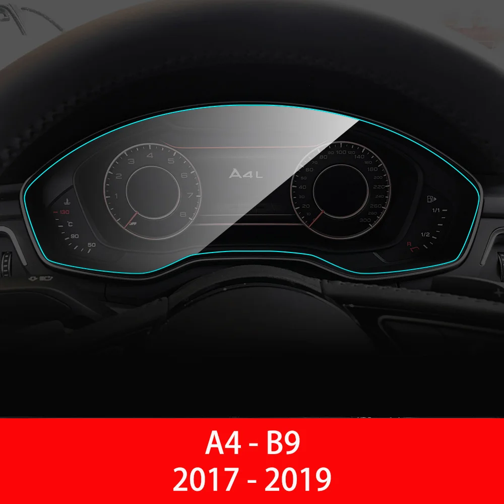 Автомобильная приборная панель протектор экрана для Audi A4 B8 B9 мембрана приборной панели водонепроницаемый антибликовый защитный ТПУ пленка аксессуары - Название цвета: For Audi A4 B9